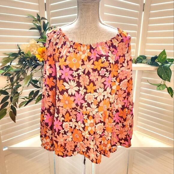 SANCTUARY SEASHORE FLORAL NEW BLOUSE SIZE 2X - Picture 3 of 10
